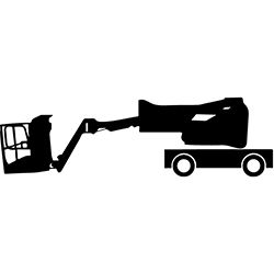 Articulating Boom Forklift Icon Black